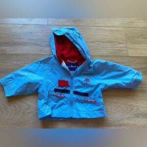 ⚓️ Vintage Kids Sailor Baby Blue Jacket with Red Accents